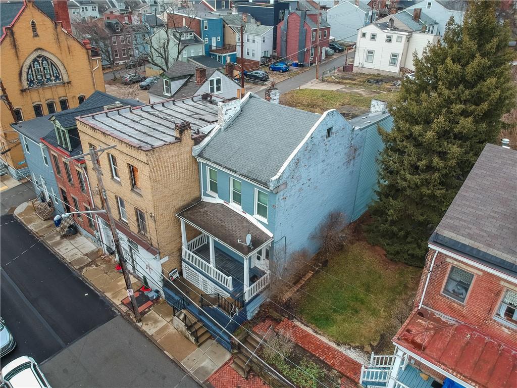 116 Hemlock Street Pittsburgh, PA 15212 - Photo 36 of 38 an aerial view of a house with pool and balcony
