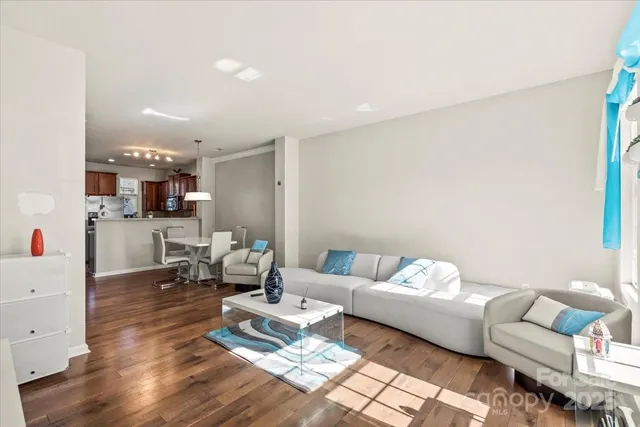 a living room with furniture and a couch