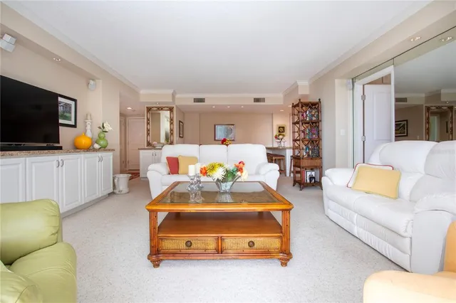 a view of a lake with a building in the background