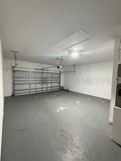 a view of a garage