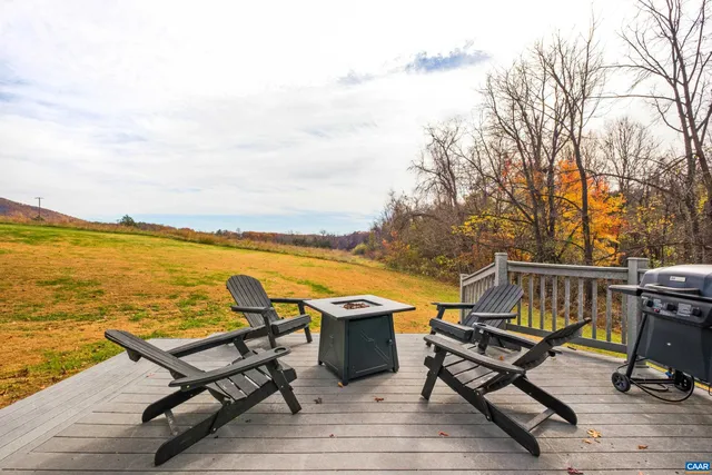 a view of a terrace with chairs