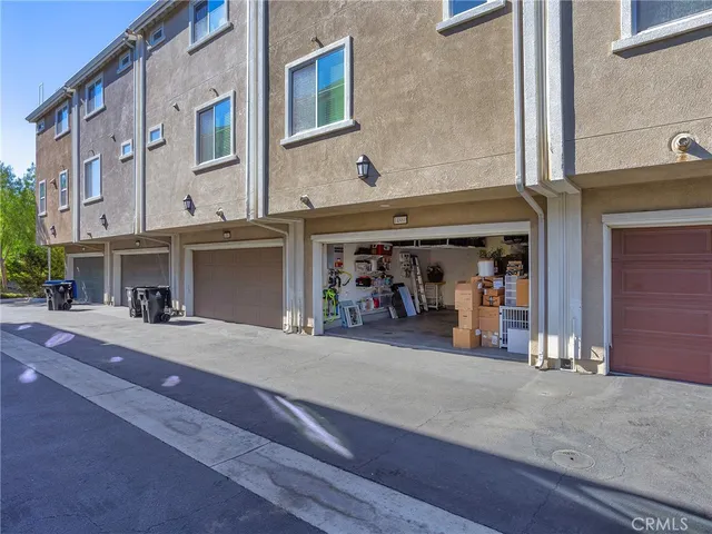a view of a food mall next to a building
