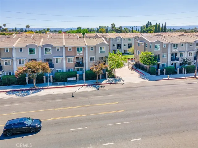 an aerial view of a city
