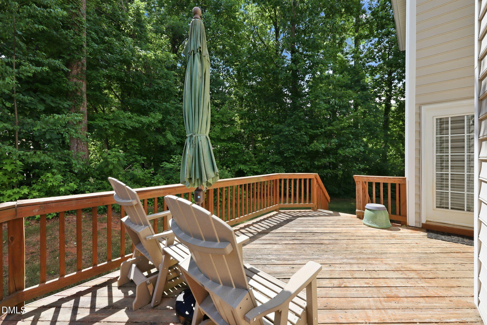 9105 Willow Valley Court Raleigh, NC 27617 - Photo 33 of 51 a view of balcony with deck and wooden floor