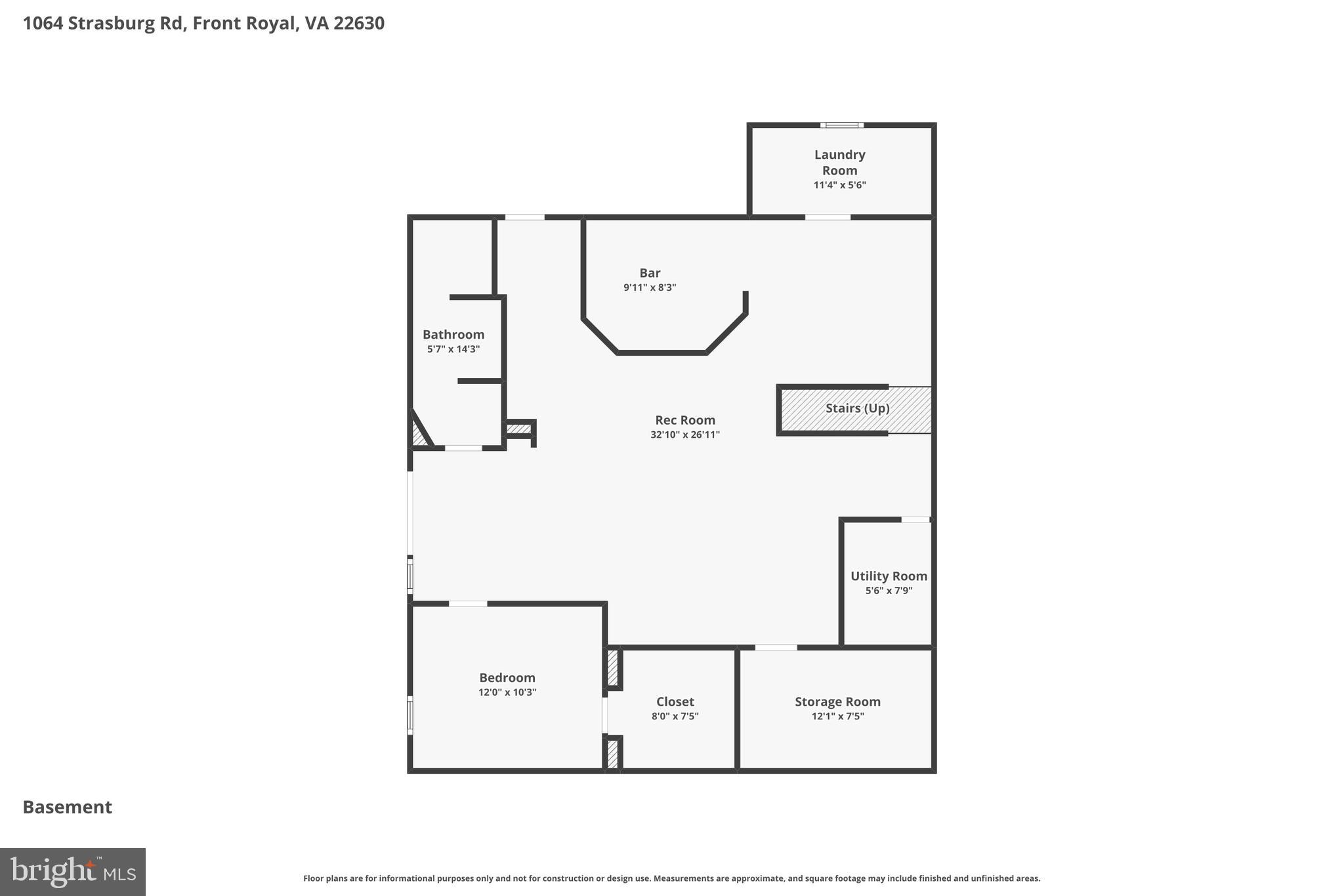 1064 Strasburg Road Front Royal, VA 22630 - Photo 73 of 73 Basement floor plan