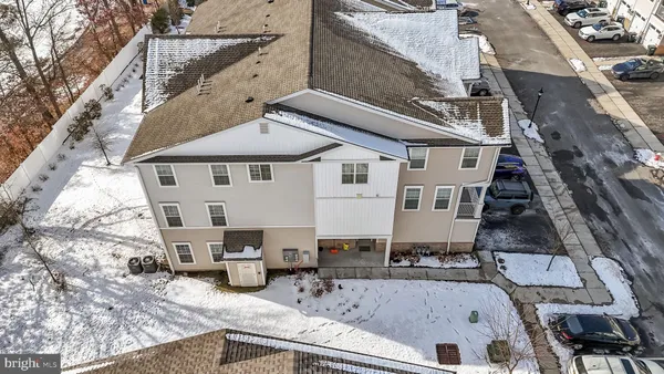 front view of a house with a snow