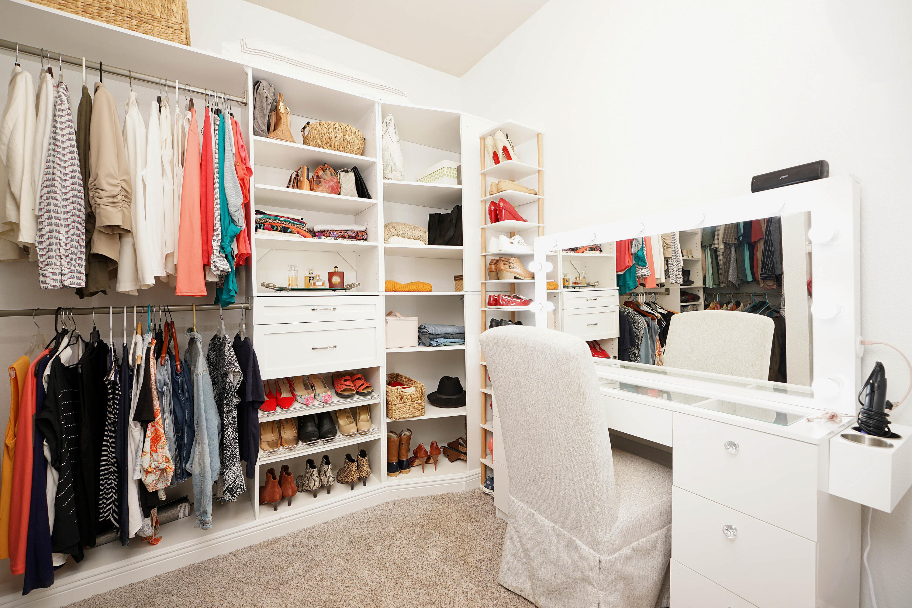 614 Red Fern Road Crestview, FL 32536 - Photo 25 of 43 a view of walk in closet with clothes and shoes