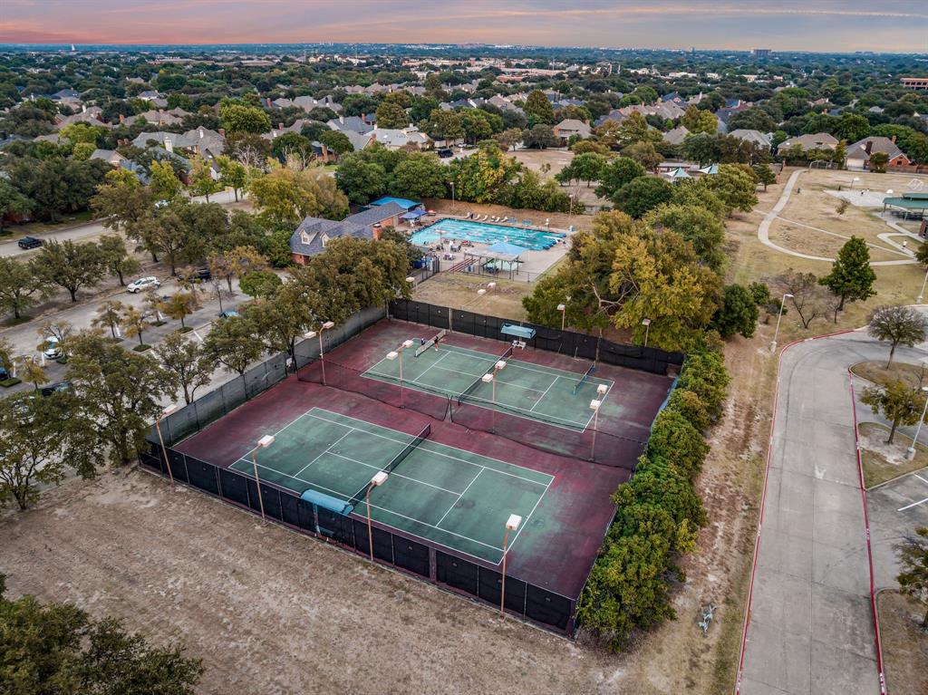 6053 Buffridge Trail Dallas, TX 75252 - Photo 39 of 40 an aerial view of a house with a yard
