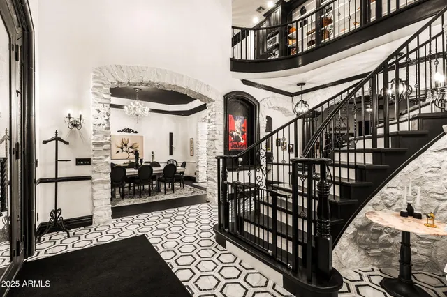 an aerial view of house with yard swimming pool and outdoor seating