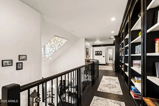 a view of balcony with two chairs