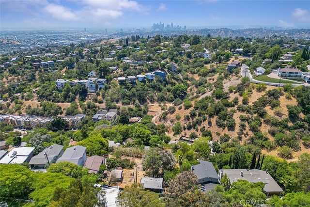 an aerial view of a city