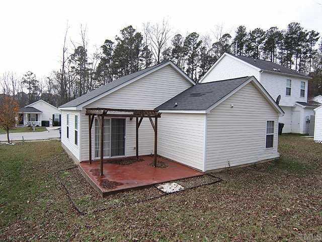 4817 Silverdene Street Raleigh, NC 27616 - Photo 11 of 12 This spacious patio (14 x 14) has an arbor.
