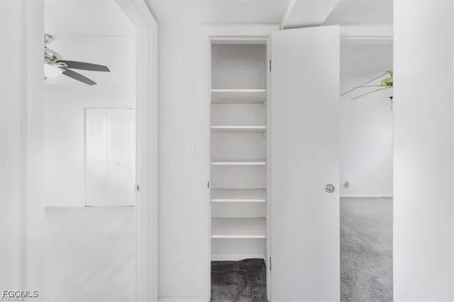 a view of a walk in closet