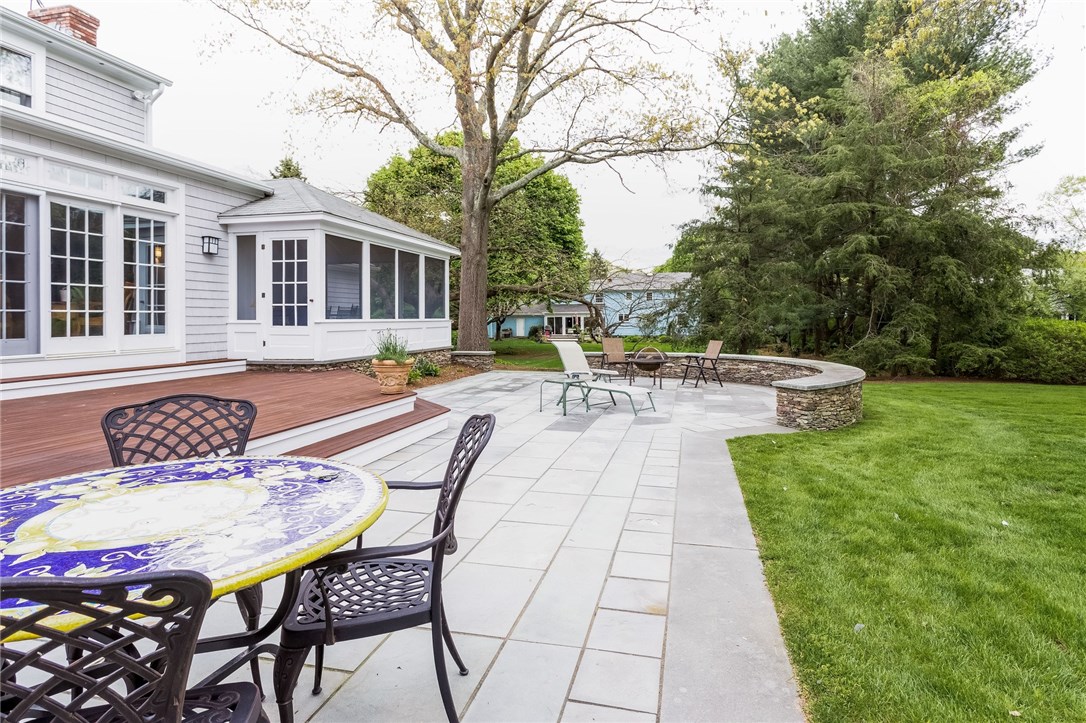 12 Nathaniel Road Barrington, RI 02806 - Photo 34 of 38 Blue Stone Patio and Mahogany Deck