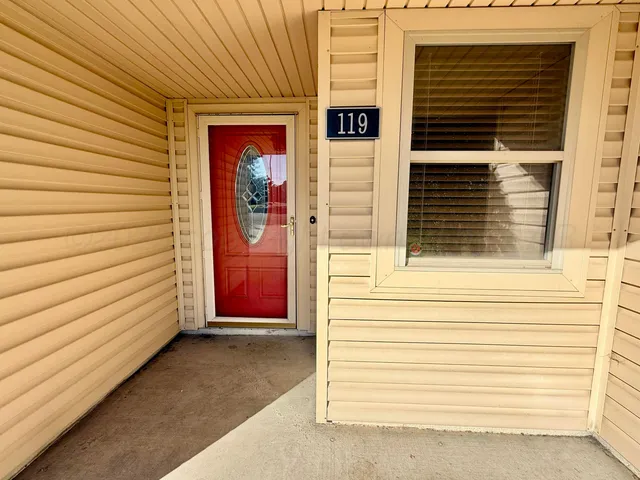 a view of front door of house