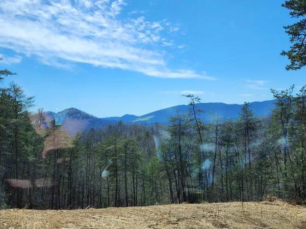 a view of a sky from a city