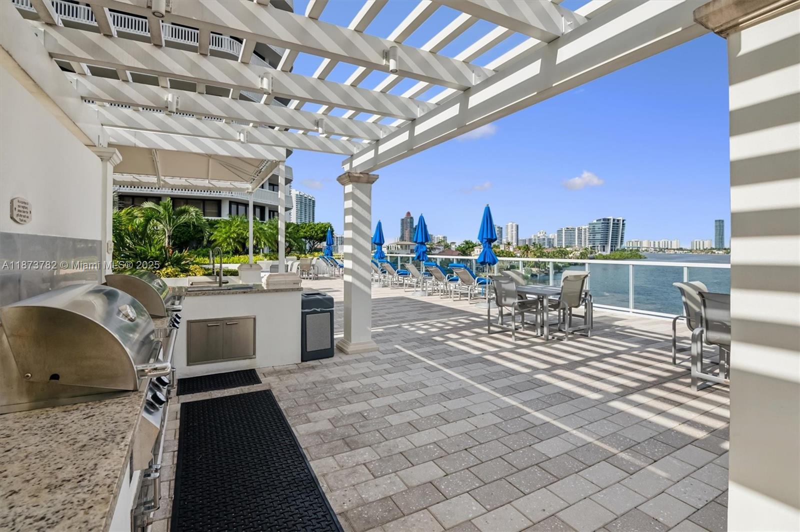 3000 Island Boulevard, Unit 2405 Aventura, FL 33160 - Photo 22 of 26 a outdoor patio with swimming pool