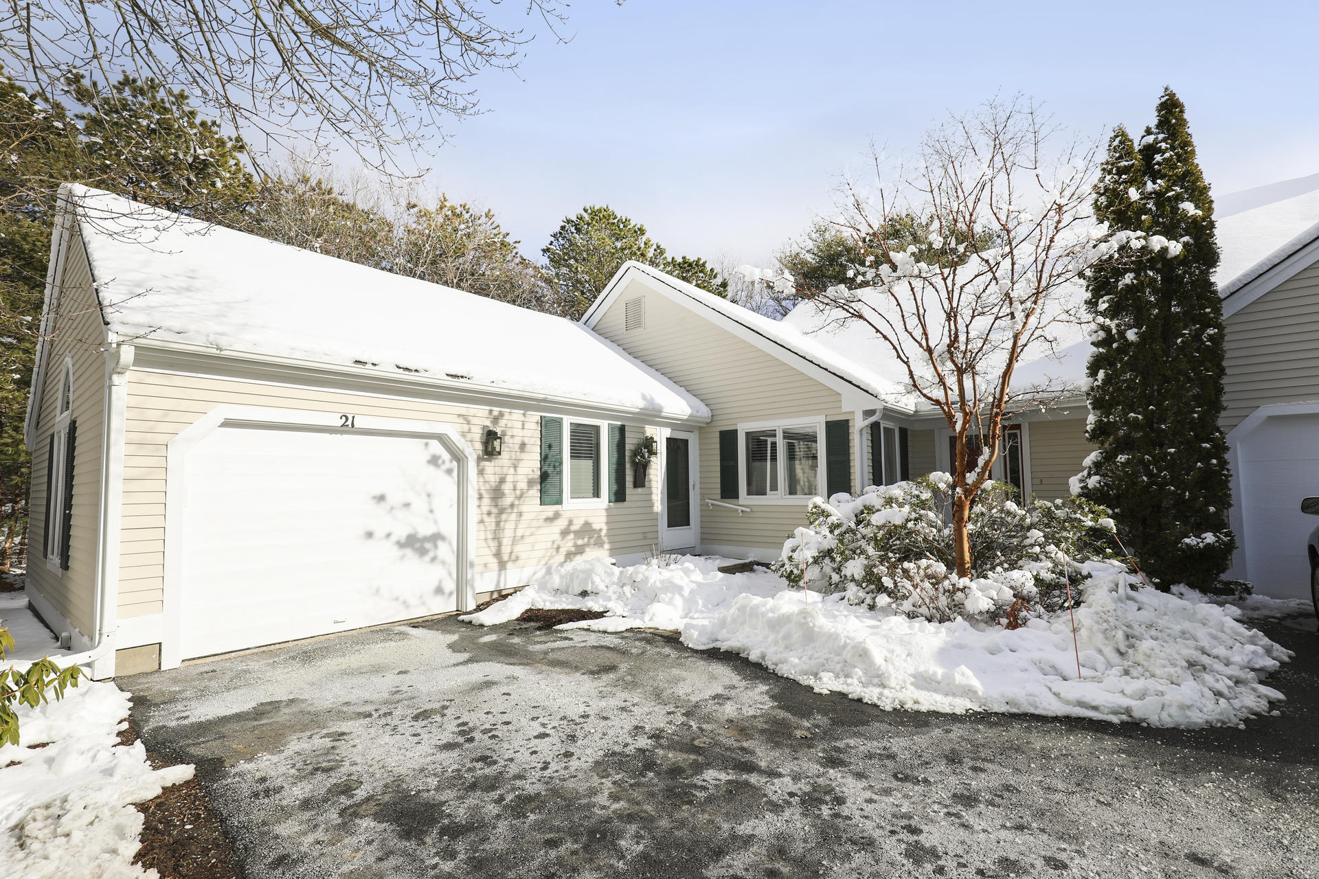 21 Portside Drive Mashpee, MA 02649 - Photo 20 of 20 a view of a house with a snow in the yard