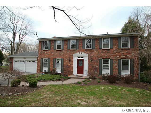 326 Garnsey Road Perinton, NY 14534 - Photo 1 of 1 Exterior Front Stately brick entrance