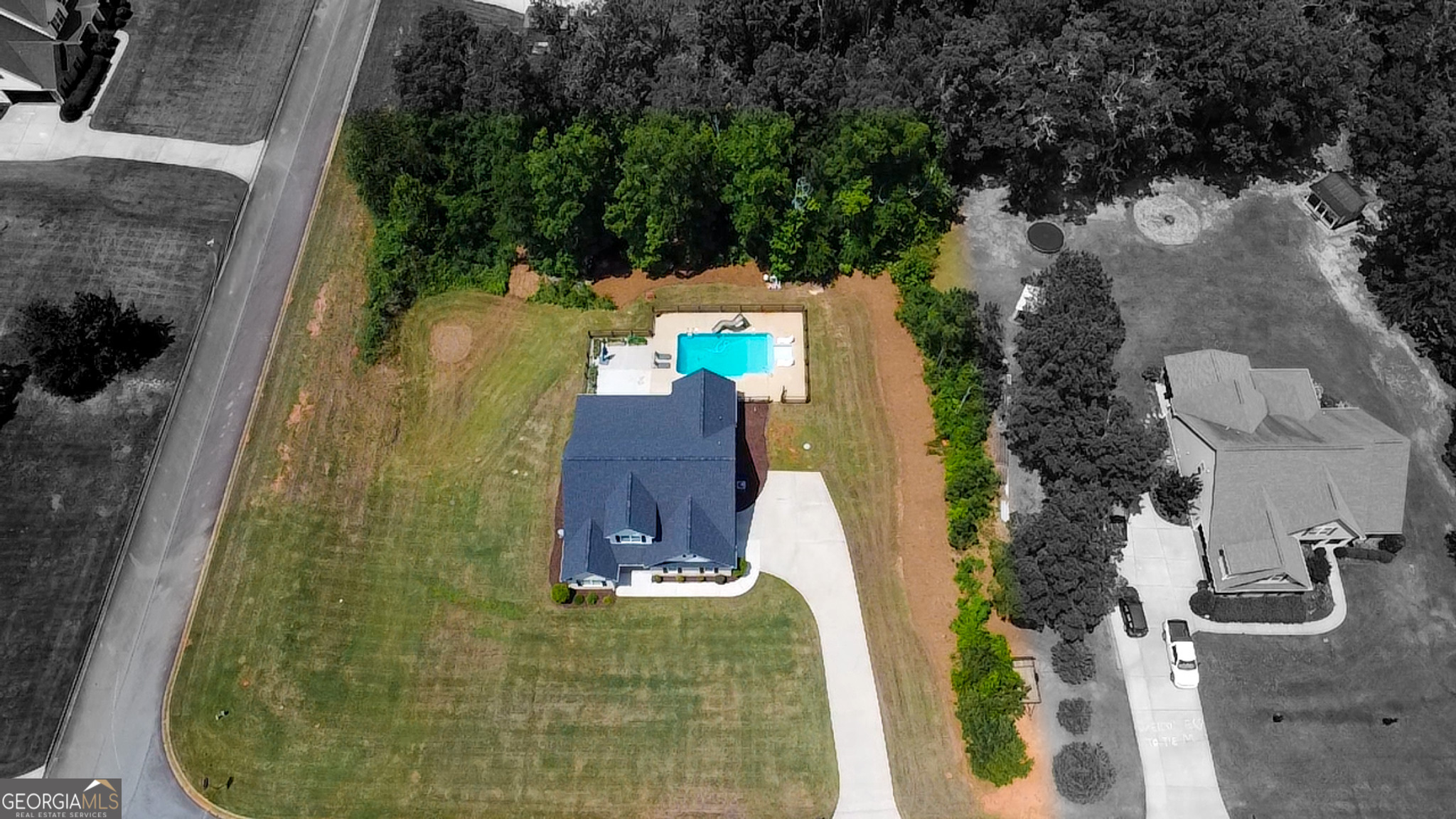 89 Claire Road Forsyth, GA 31029 - Photo 38 of 40 an aerial view of a house with outdoor space