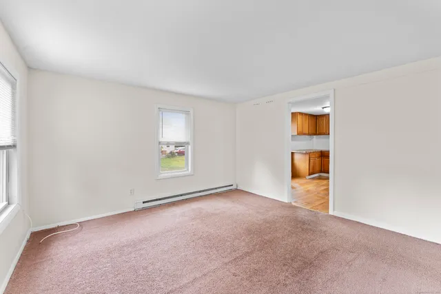 an empty room with a window