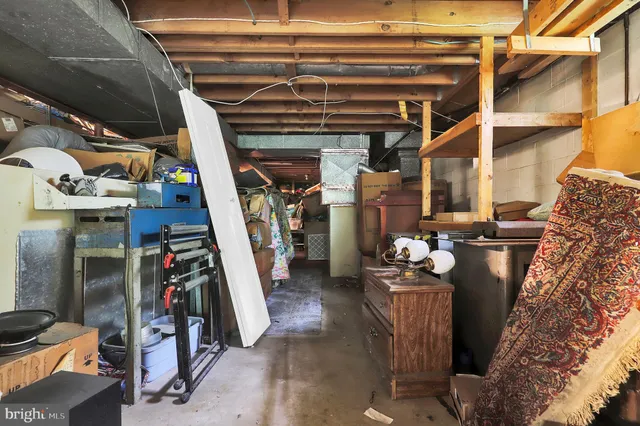 a view of a storage room