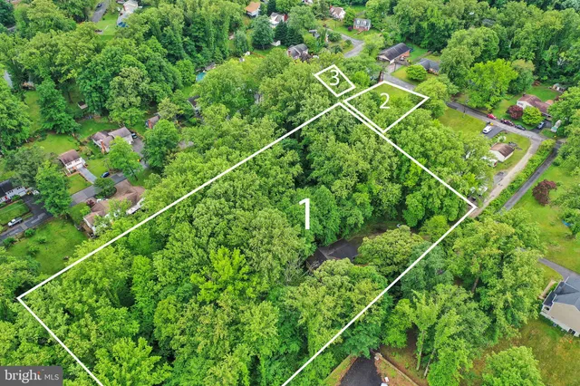 a view of a swimming pool and trees in the background
