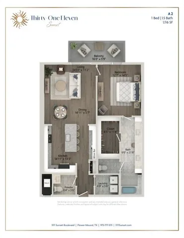 $5,345 | 3111 Sunset Boulevard, Unit 1010, Flower Mound, TX 75022