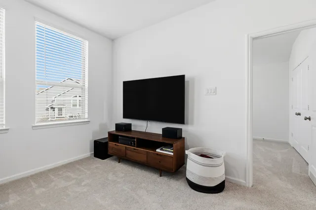 a view of a lake with a big yard