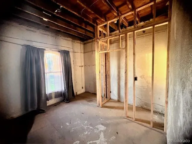 a view of a room with an empty space
