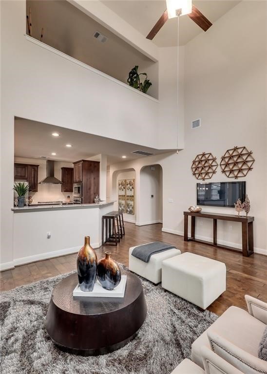 10825 Ballard Path Austin, TX 78717 - Photo 8 of 39 a living room with furniture and a wooden floor