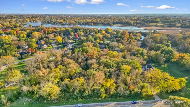 a view of city and mountain