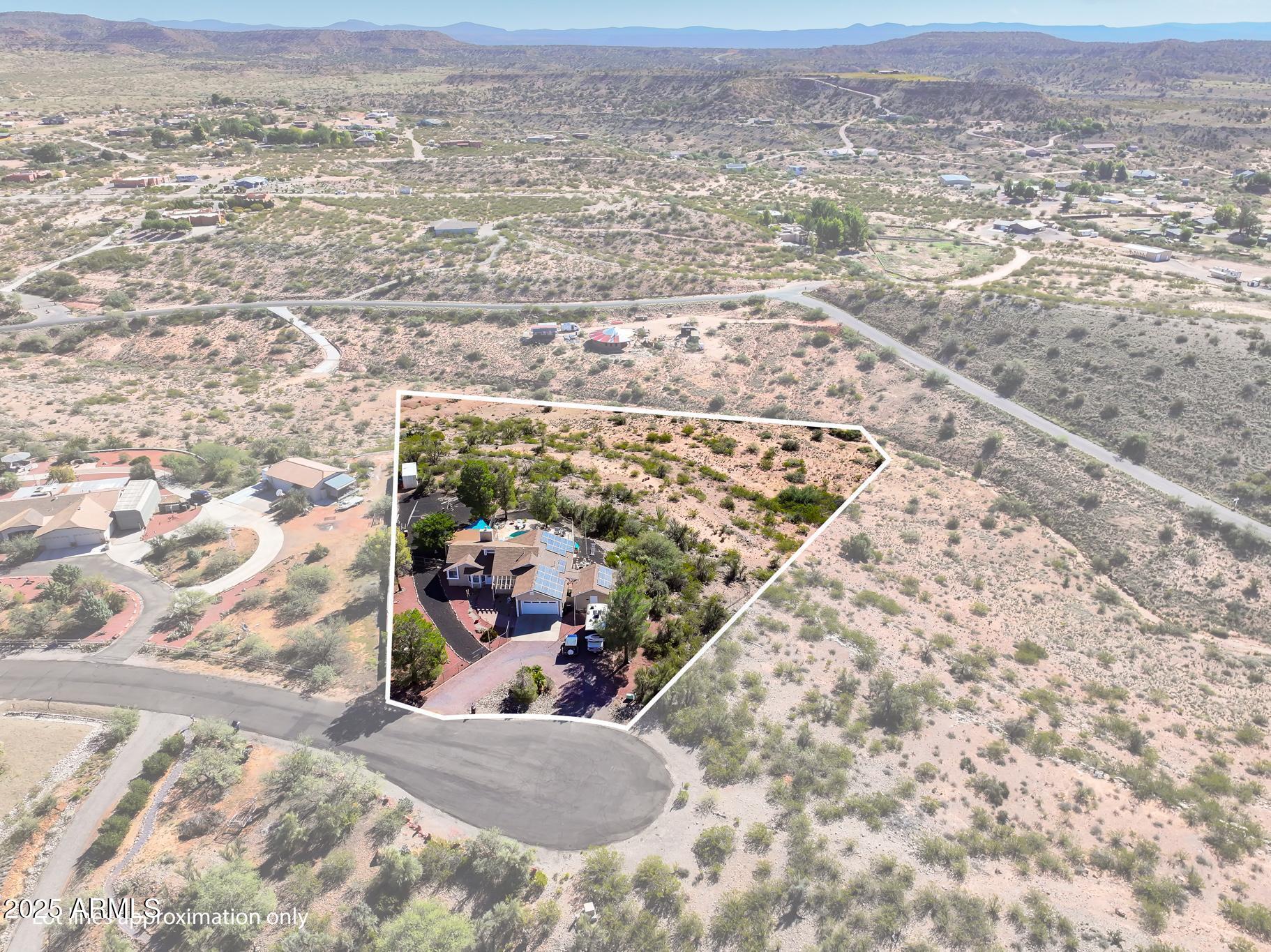 1665 Mountain View Road Cornville, AZ 86325 - Photo 44 of 46 an aerial view of residential houses with outdoor space