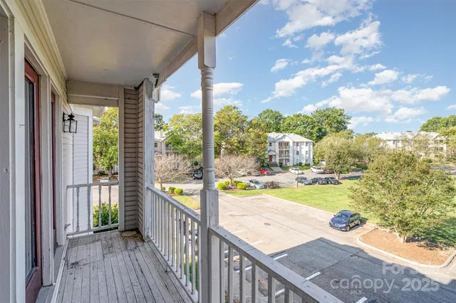 a view of a city from a balcony