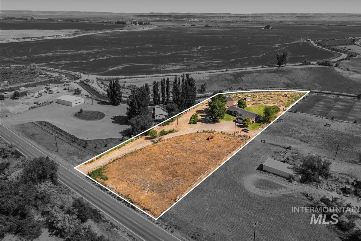 37786 Highway 78 Grand View, ID 83624 - Photo 2 of 50 Overview of rural landscape featuring property parcel outlined