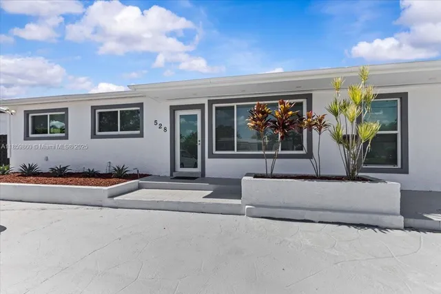 front view of house with a street