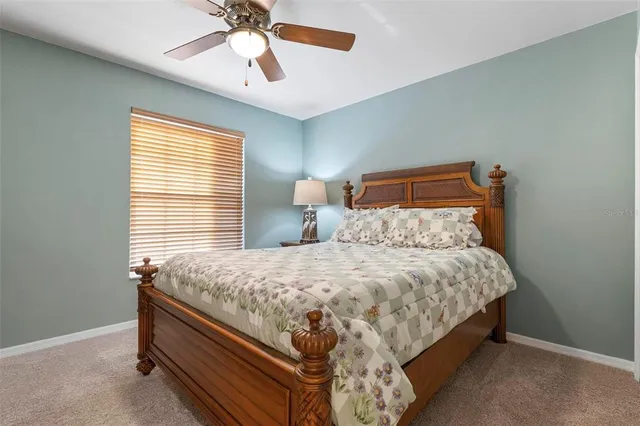 a view of a swimming pool and lounge chairs