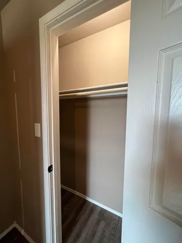 a close view of closet