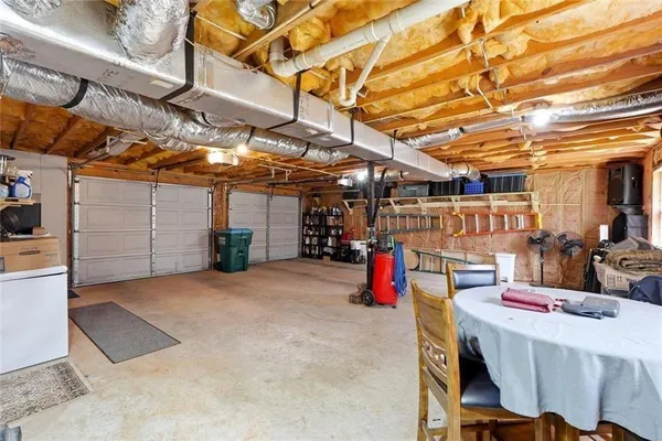 a view of a backyard of the house