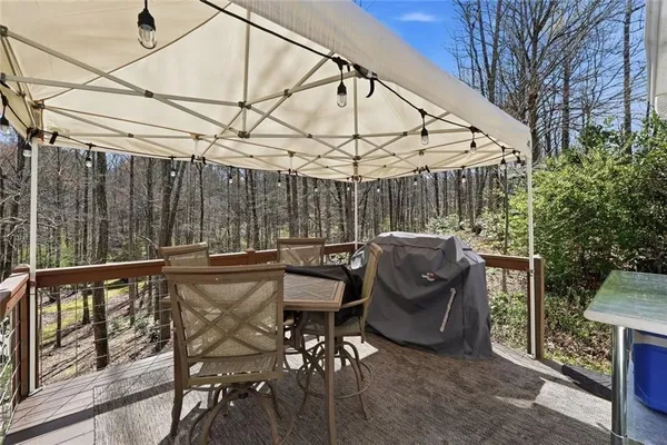 a view of outdoor space with lots of trees
