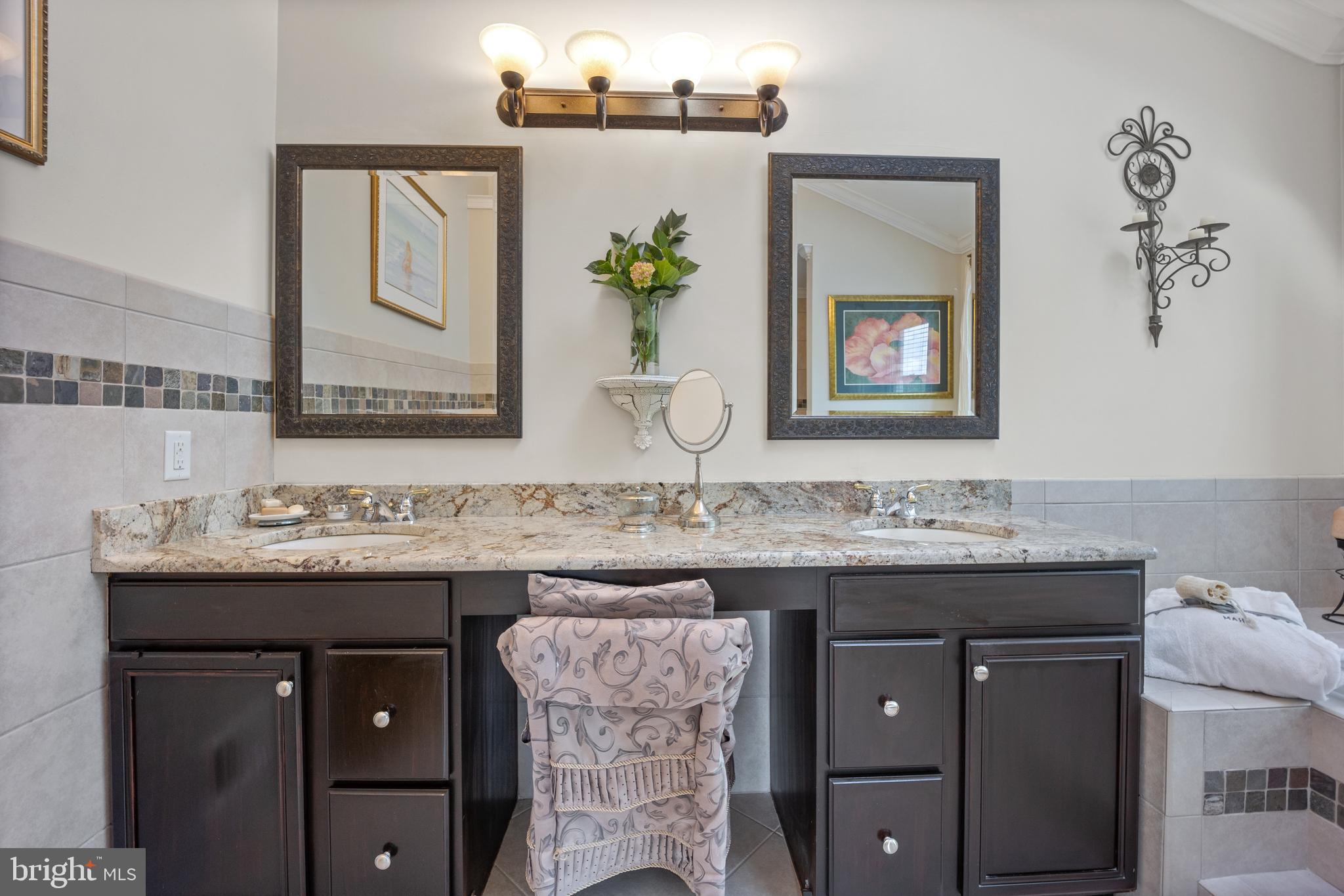 5005 Redfield Road Doylestown, PA 18902 - Photo 38 of 74 Dual Bathroom Vanity With Makeup area