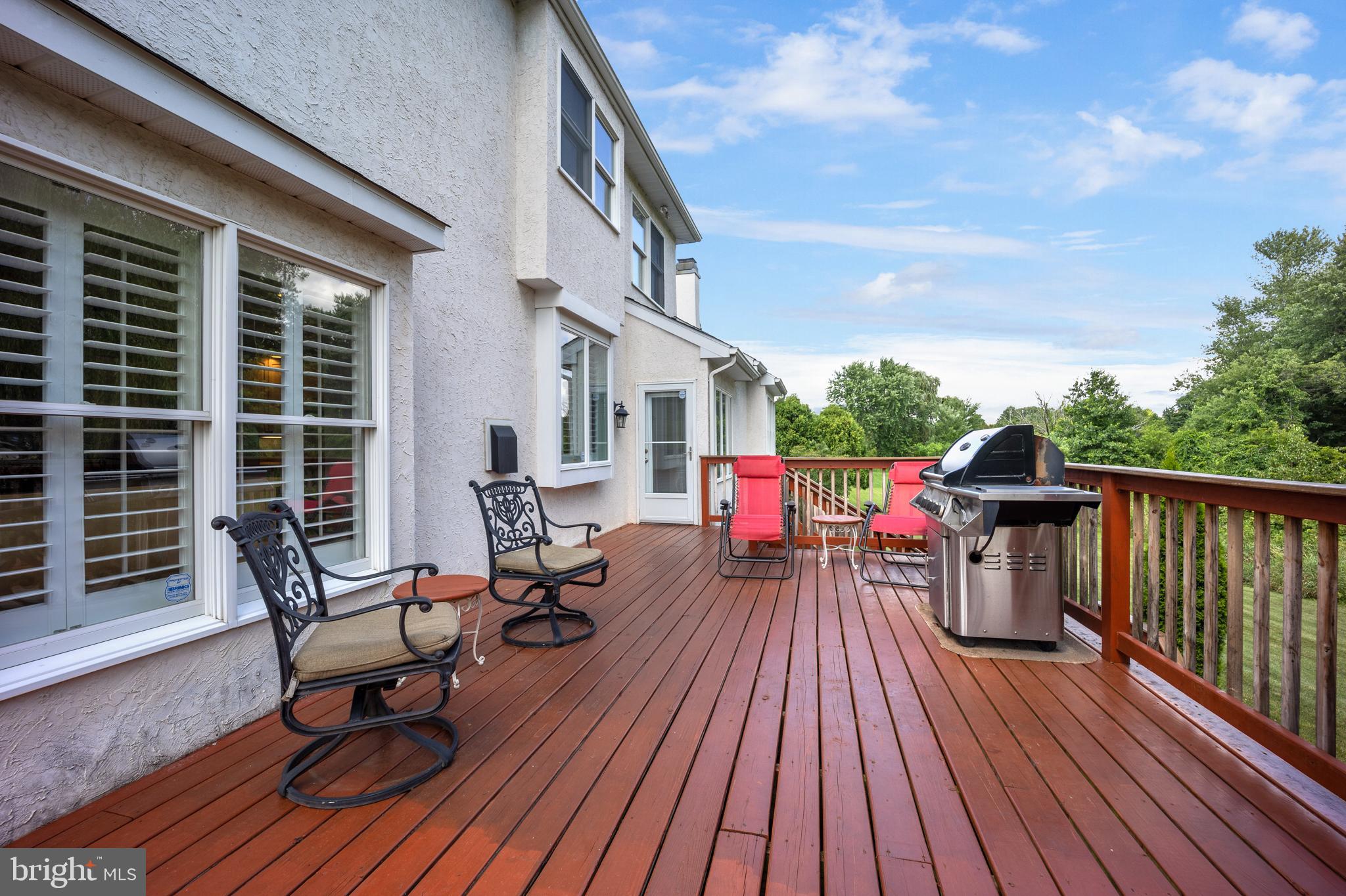 5005 Redfield Road Doylestown, PA 18902 - Photo 62 of 74 Expansive Rear Deck With Stairs To Yard