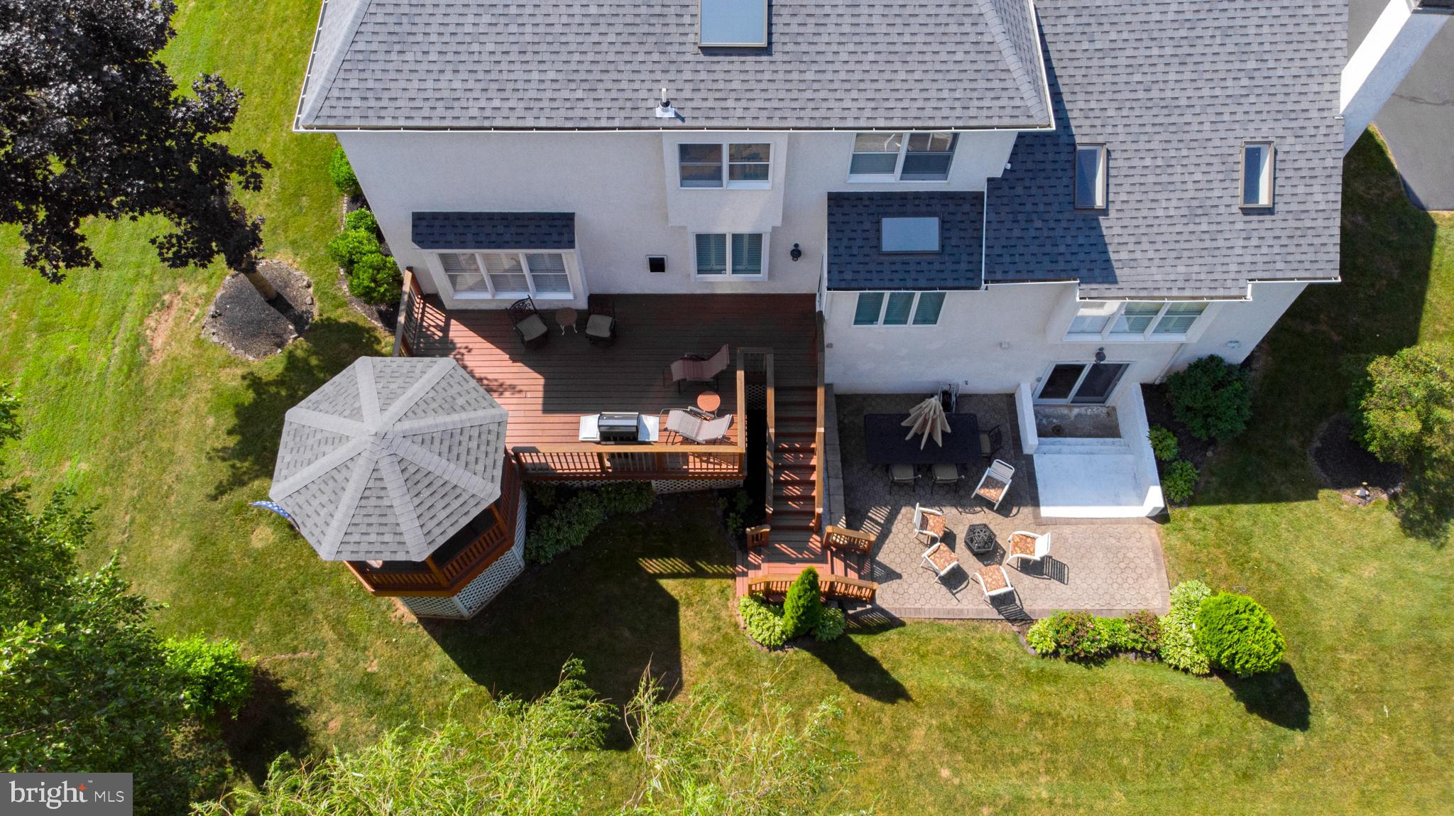 5005 Redfield Road Doylestown, PA 18902 - Photo 67 of 74 Aerial View Of Deck, Patio And Gazebo