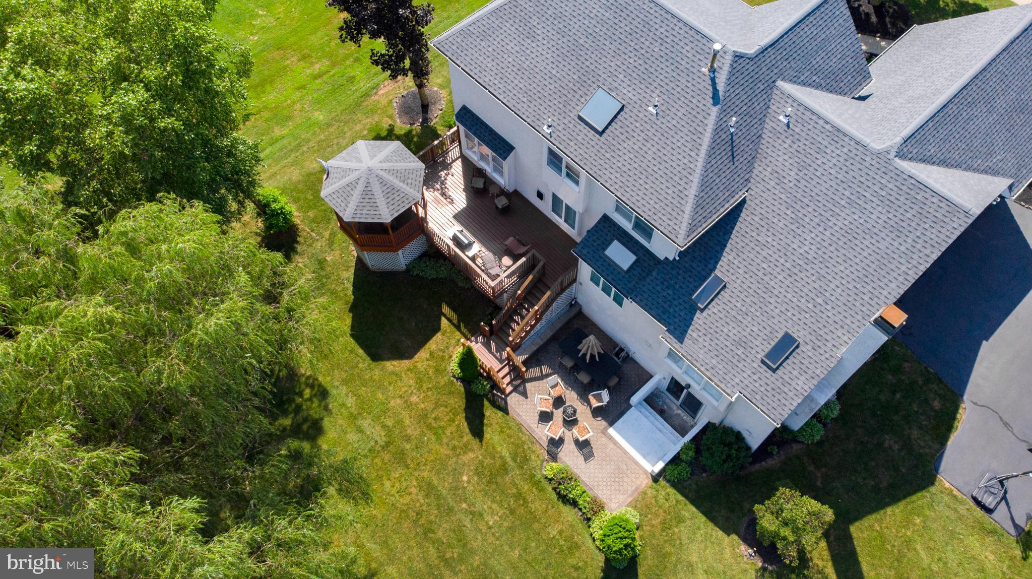 5005 Redfield Road Doylestown, PA 18902 - Photo 68 of 74 Aerial View Of Deck, Patio And Gazebo