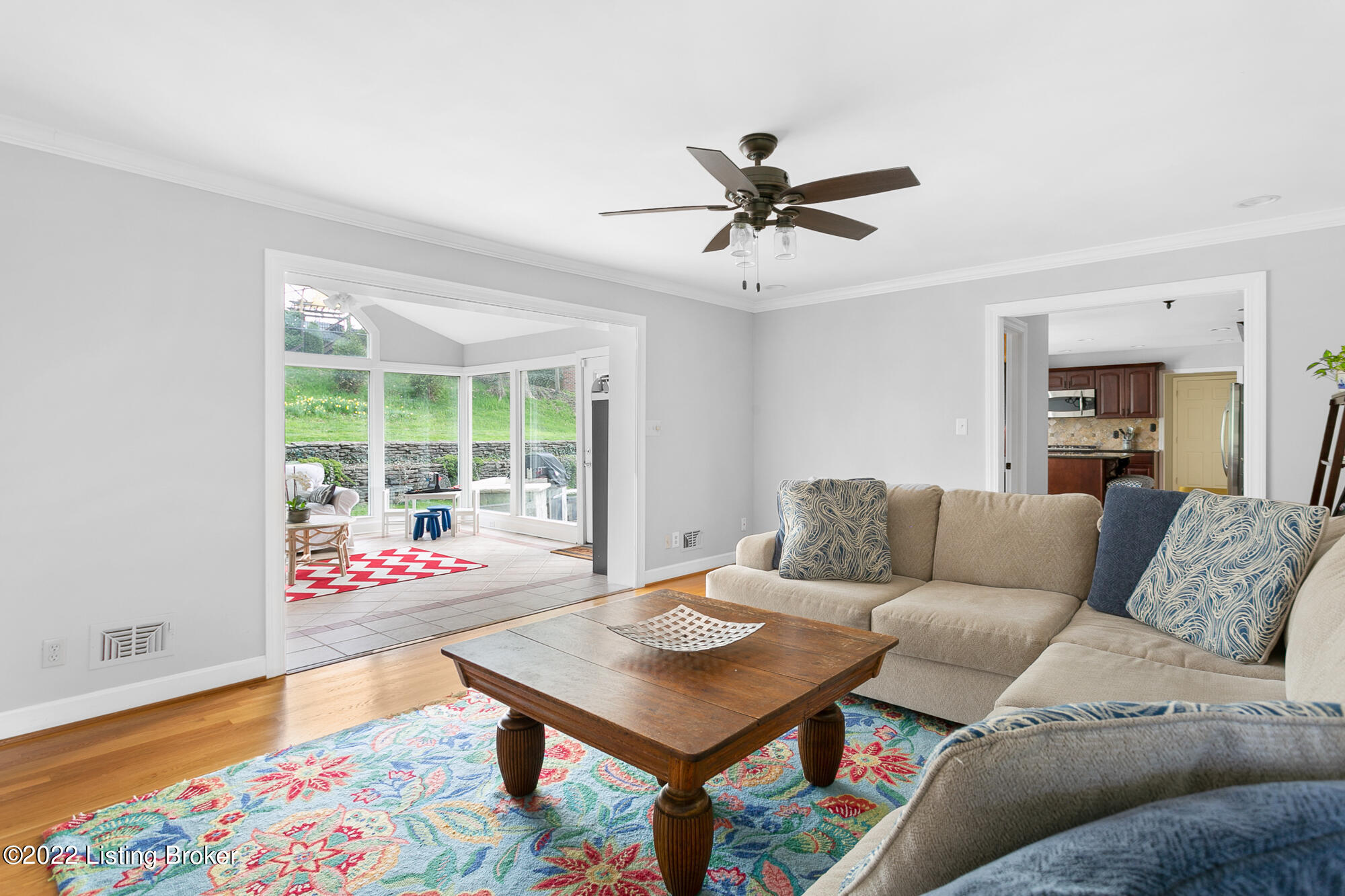 5300 Pueblo Road Louisville, KY 40207 - Photo 18 of 59 Family room opens up to the glorious sunroom