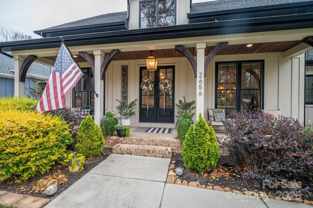 a front view of a house