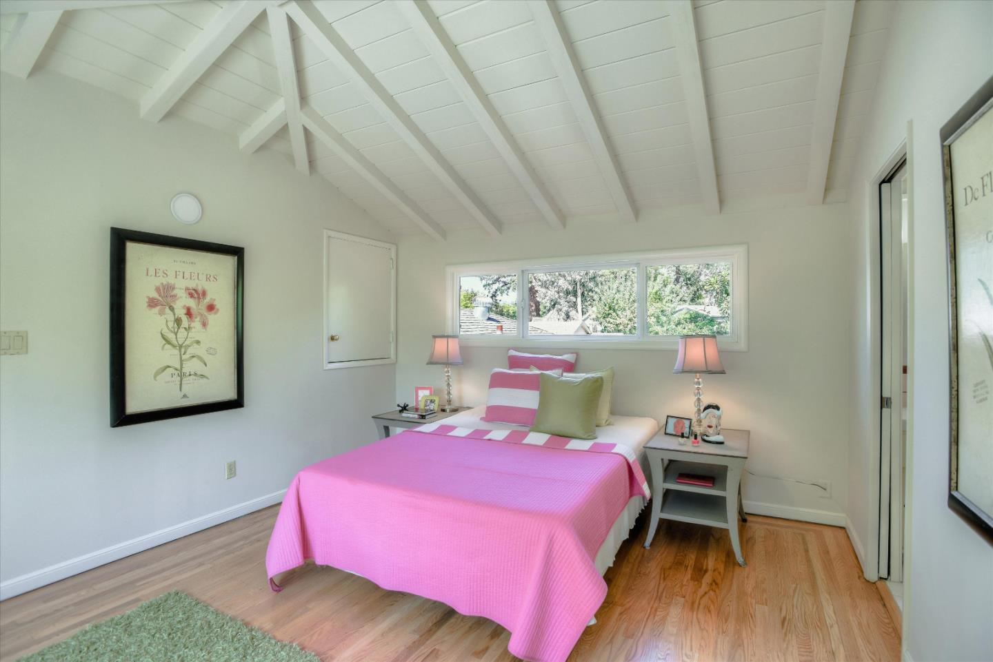 340 Princeton Road Menlo Park, CA 94025 - Photo 22 of 31 a bedroom with a bed and a workspace