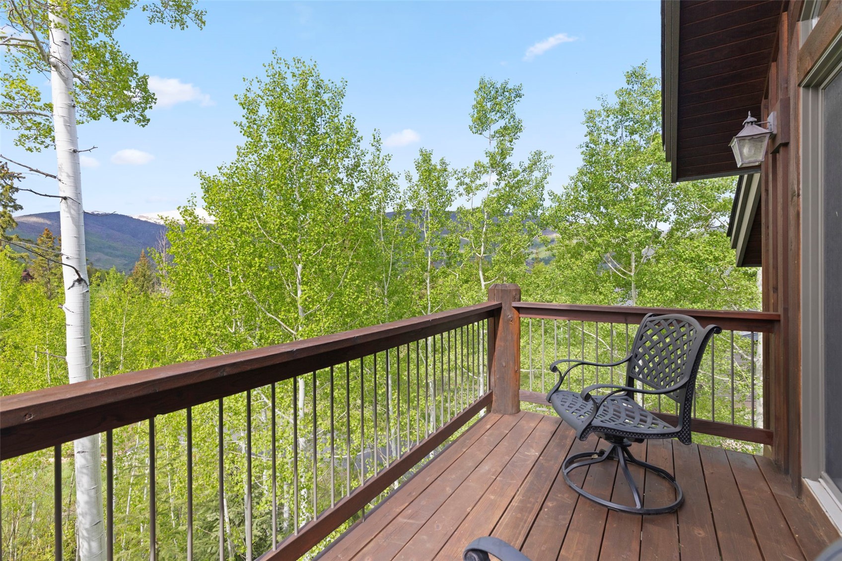 736 Wild Rose Road Silverthorne, CO 80498 - Photo 29 of 49 Wooden terrace featuring a mountain view