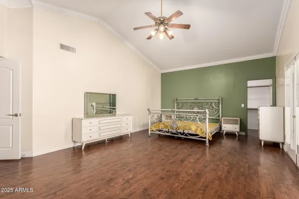 a view of closet area with empty racks
