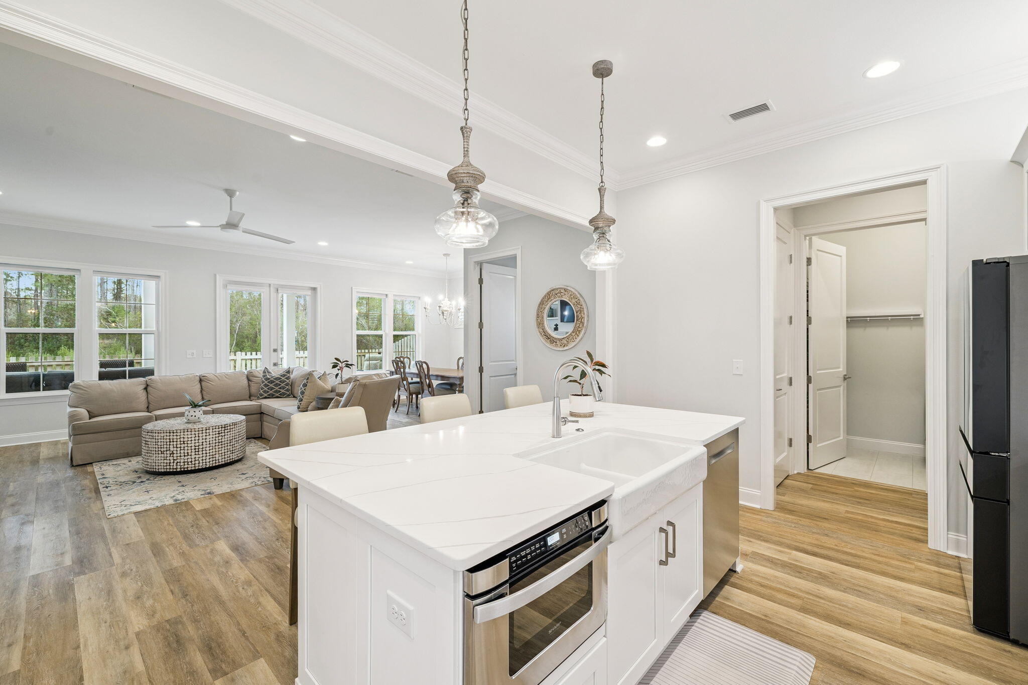 129 Suwannee Dr Inlet Beach Inlet Beach, FL 32461 - Photo 12 of 43 a large white kitchen with a large window